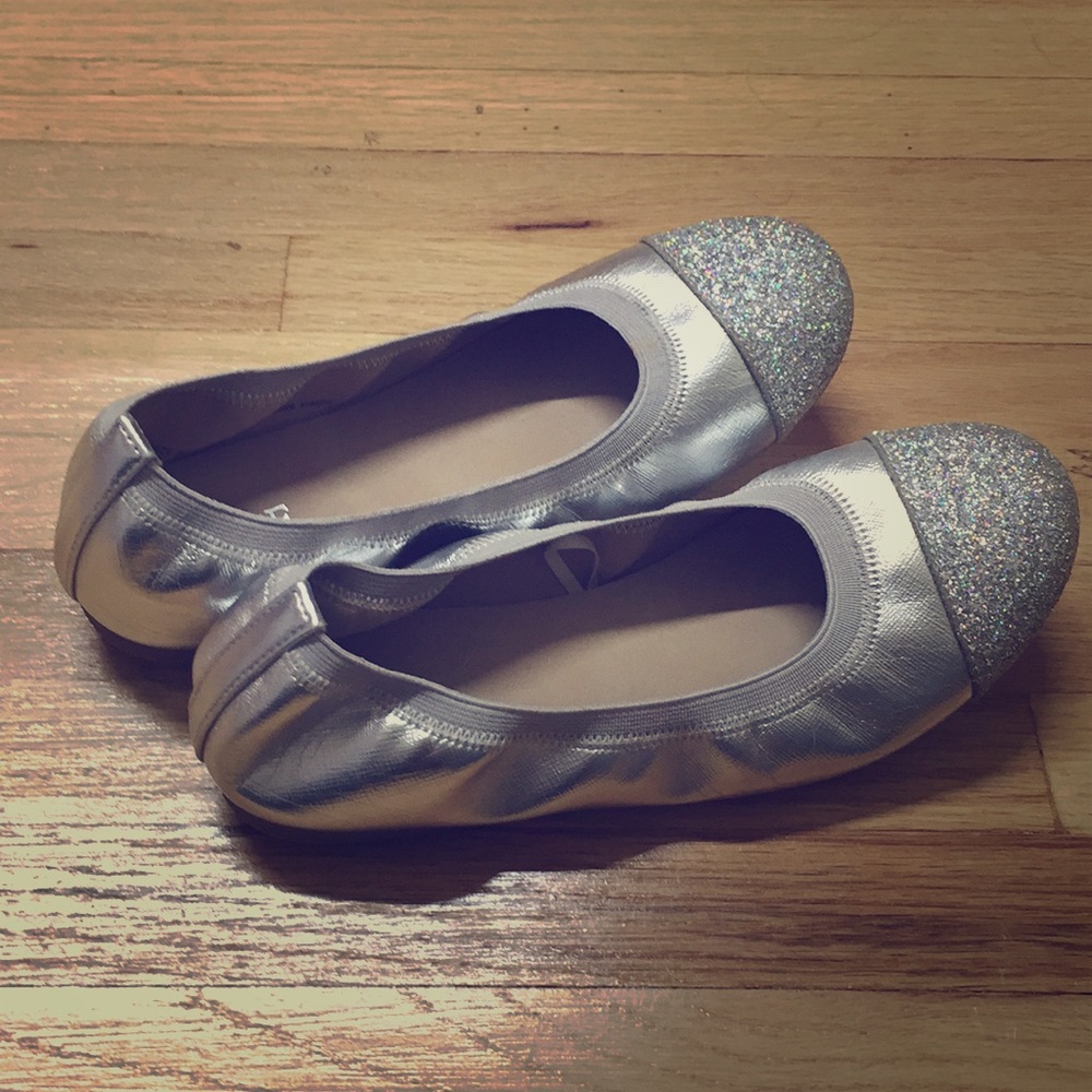 Children’s Place Girls’ Silver Flats